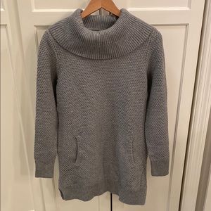 Duluth Trading Co Gray Cowl Neck Sweater